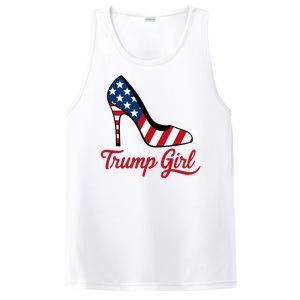 Trump Girl High Heels Stilettos American Flag Trump 2024 Patriotic Fashion PosiCharge Competitor Tank