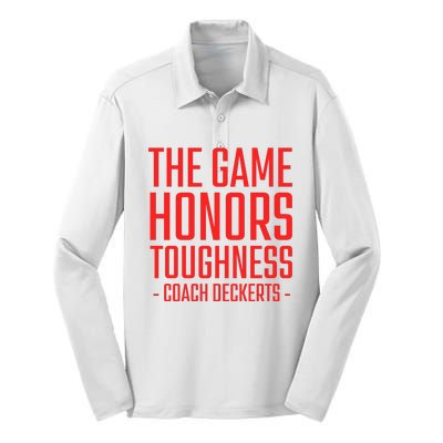 The Game Honors Toughness Coach Deckerts Silk Touch Performance Long Sleeve Polo