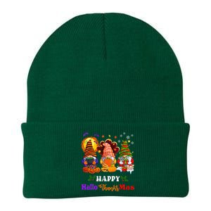 Three Gnomes Halloween Merry Christmas Happy Hallothanksmas Knit Cap Winter Beanie