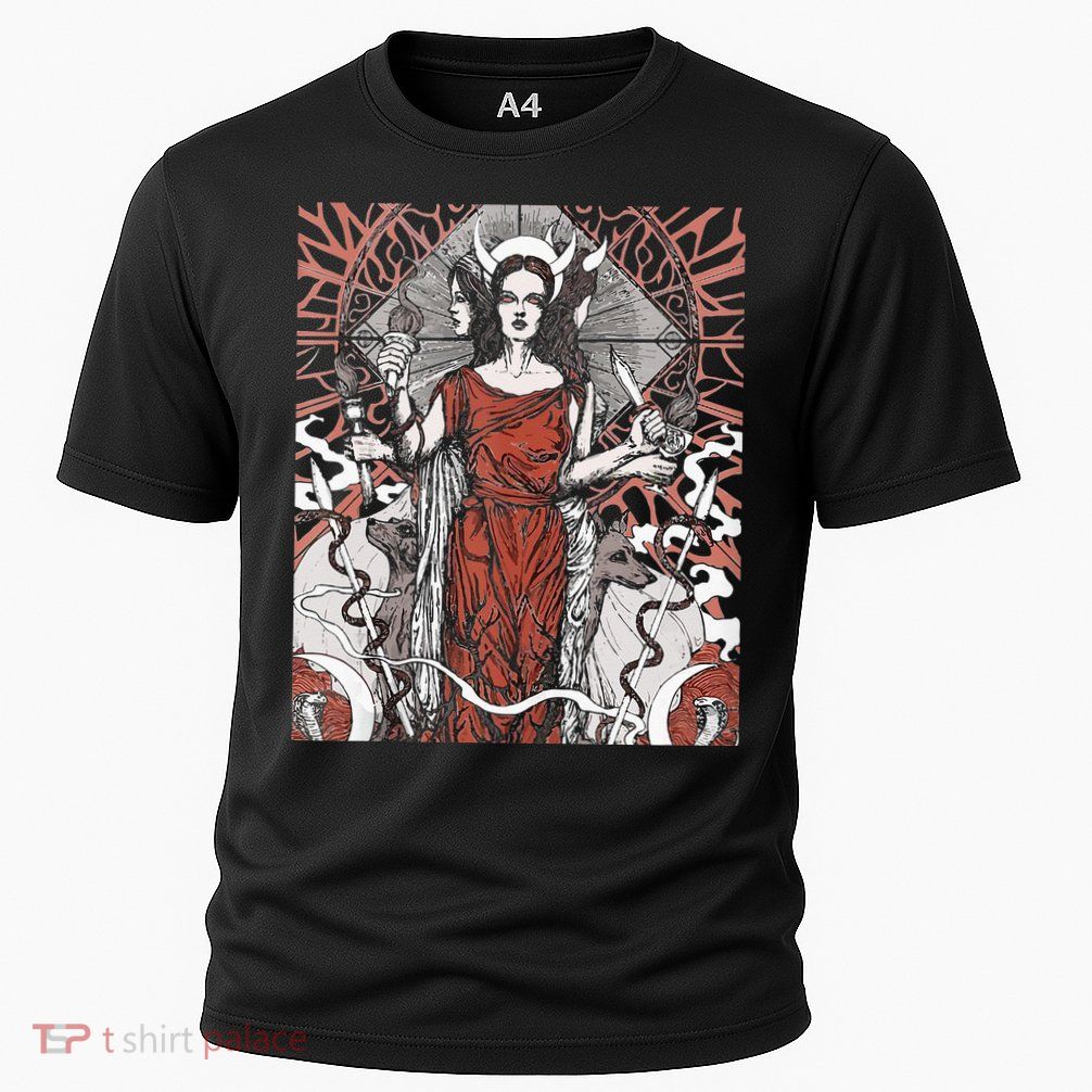 The Goddess Hecate Tarot Card Triple Wiccan Pagan Moon Witch Performance Shirt