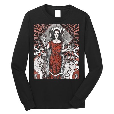 The Goddess Hecate Tarot Card Triple Wiccan Pagan Moon Witch Long Sleeve Shirt