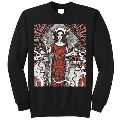 The Goddess Hecate Tarot Card Triple Wiccan Pagan Moon Witch Sweatshirt