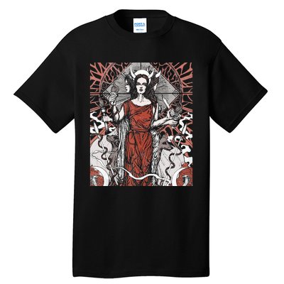 The Goddess Hecate Tarot Card Triple Wiccan Pagan Moon Witch Tall T-Shirt