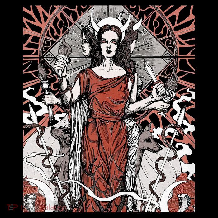 The Goddess Hecate Tarot Card Triple Wiccan Pagan Moon Witch Tall T-Shirt