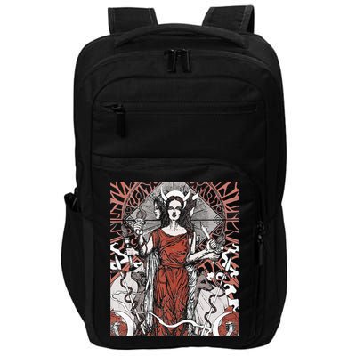 The Goddess Hecate Tarot Card Triple Wiccan Pagan Moon Witch Impact Tech Backpack