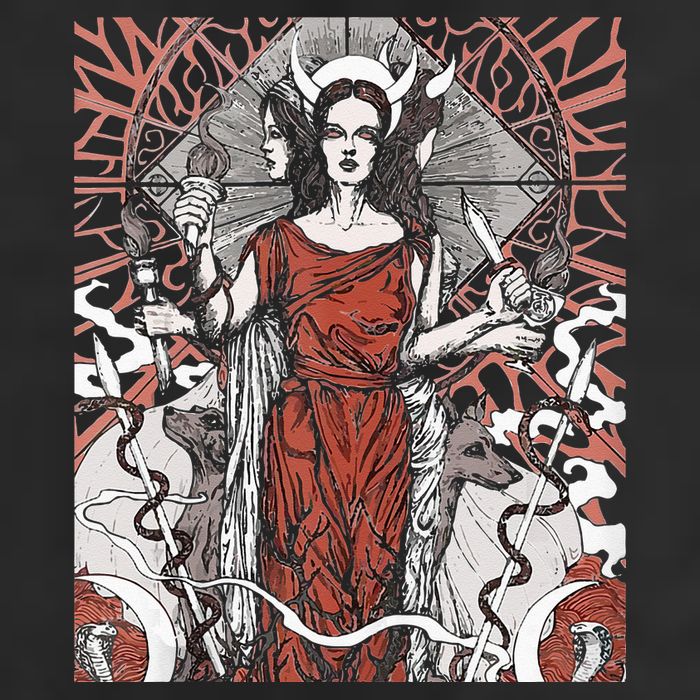 The Goddess Hecate Tarot Card Triple Wiccan Pagan Moon Witch 15oz Campfire Ceramic Mug