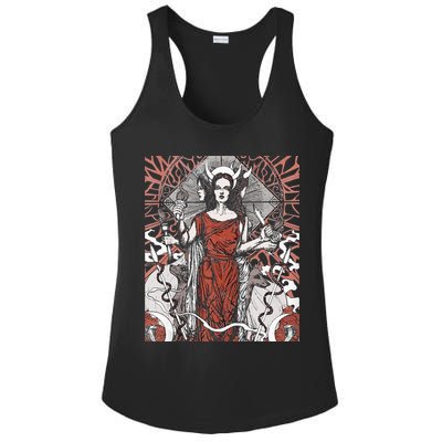 The Goddess Hecate Tarot Card Triple Wiccan Pagan Moon Witch Ladies PosiCharge Competitor Racerback Tank