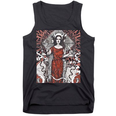 The Goddess Hecate Tarot Card Triple Wiccan Pagan Moon Witch Tank Top