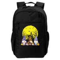 Three Gnomes Happy Halloween Fall Candy Corn Pumpkin Gnome Daily Commute Backpack