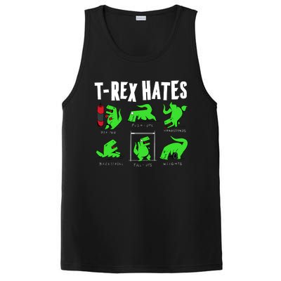 TRex Gym Hating Dinosaur PosiCharge Competitor Tank