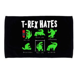 TRex Gym Hating Dinosaur Microfiber Hand Towel