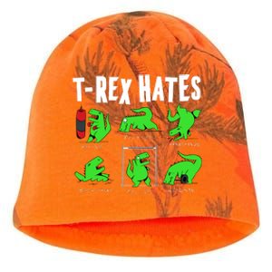 TRex Gym Hating Dinosaur Kati - Camo Knit Beanie