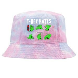 TRex Gym Hating Dinosaur Tie-Dyed Bucket Hat