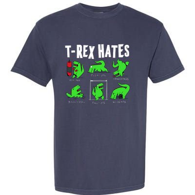 TRex Gym Hating Dinosaur Garment-Dyed Heavyweight T-Shirt