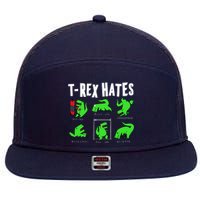 TRex Gym Hating Dinosaur 7 Panel Mesh Trucker Snapback Hat