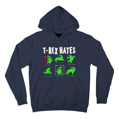 TRex Gym Hating Dinosaur Hoodie