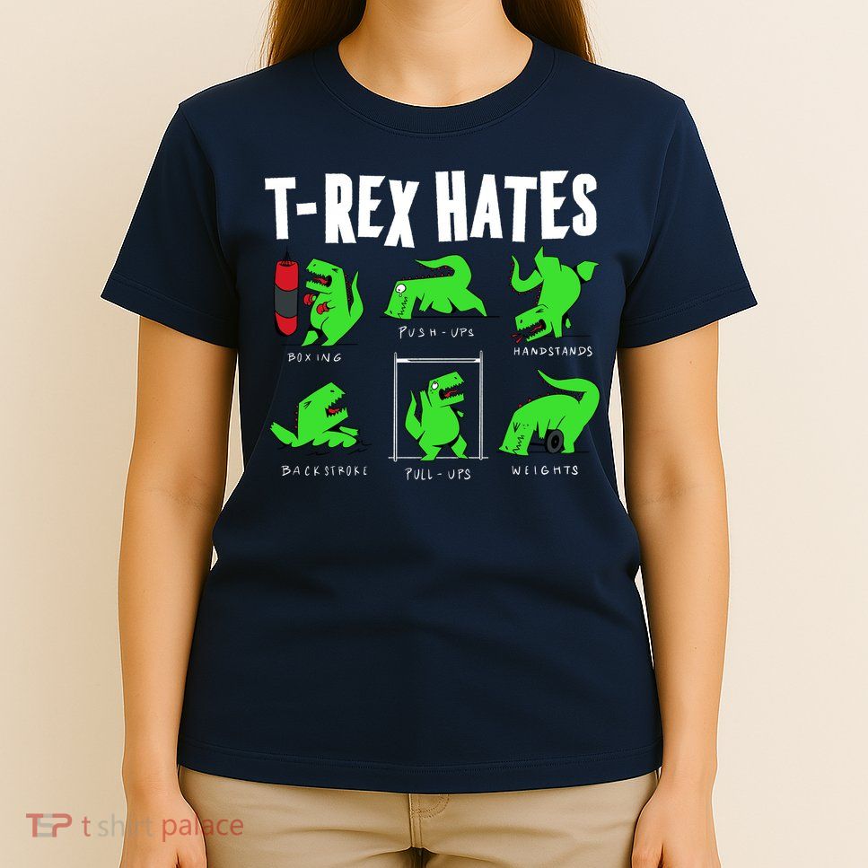 TRex Gym Hating Dinosaur T-Shirt