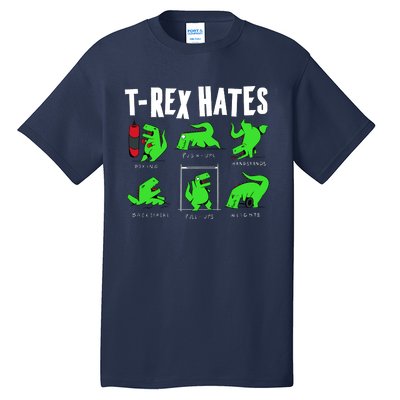 TRex Gym Hating Dinosaur Tall T-Shirt