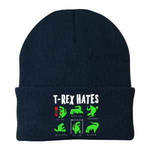 TRex Gym Hating Dinosaur Knit Cap Winter Beanie