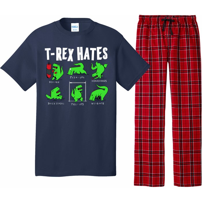 TRex Gym Hating Dinosaur Pajama Set