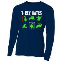 TRex Gym Hating Dinosaur Cooling Performance Long Sleeve Crew