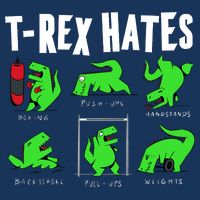 TRex Gym Hating Dinosaur Tie-Dye T-Shirt
