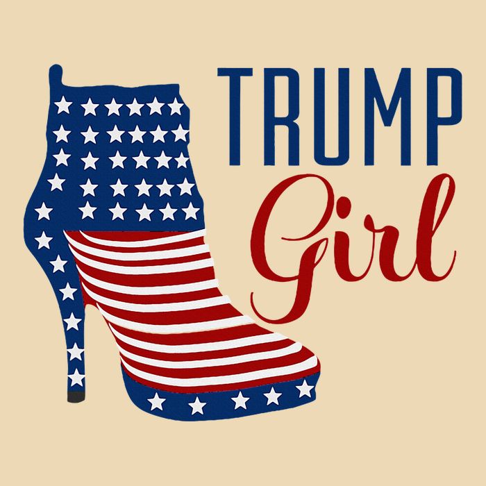 Trump Girl High Heel With Flag Bag