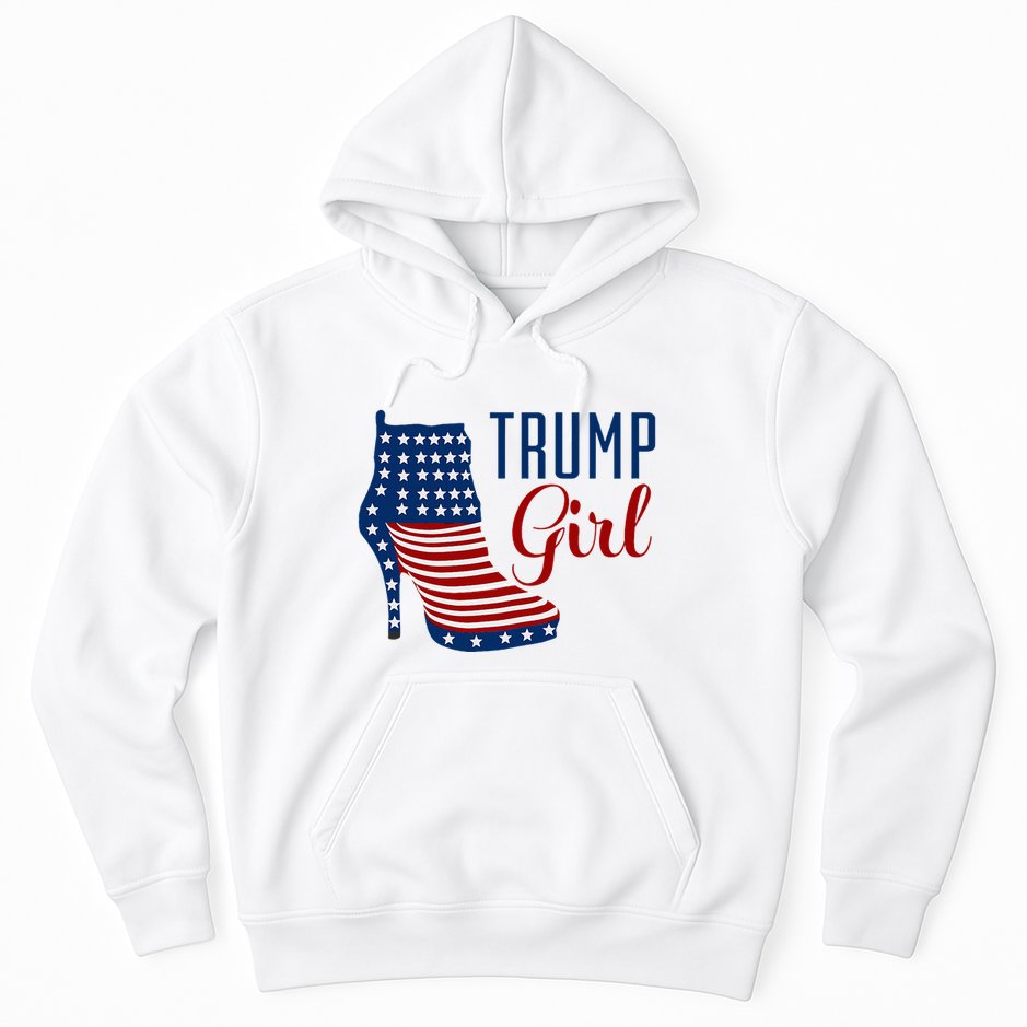 Trump Girl High Heel With Flag Hoodie