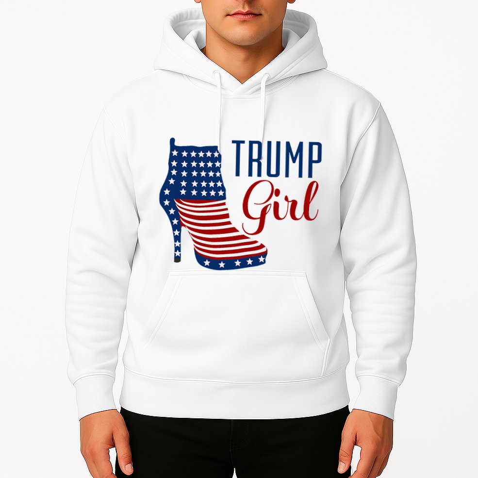Trump Girl High Heel With Flag Hoodie