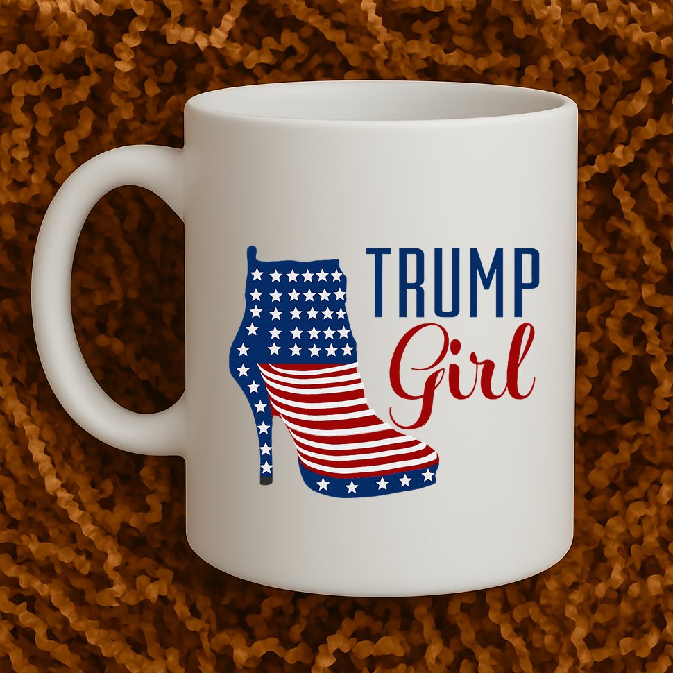 Trump Girl High Heel With Flag Mug