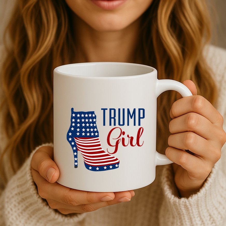 Trump Girl High Heel With Flag Mug