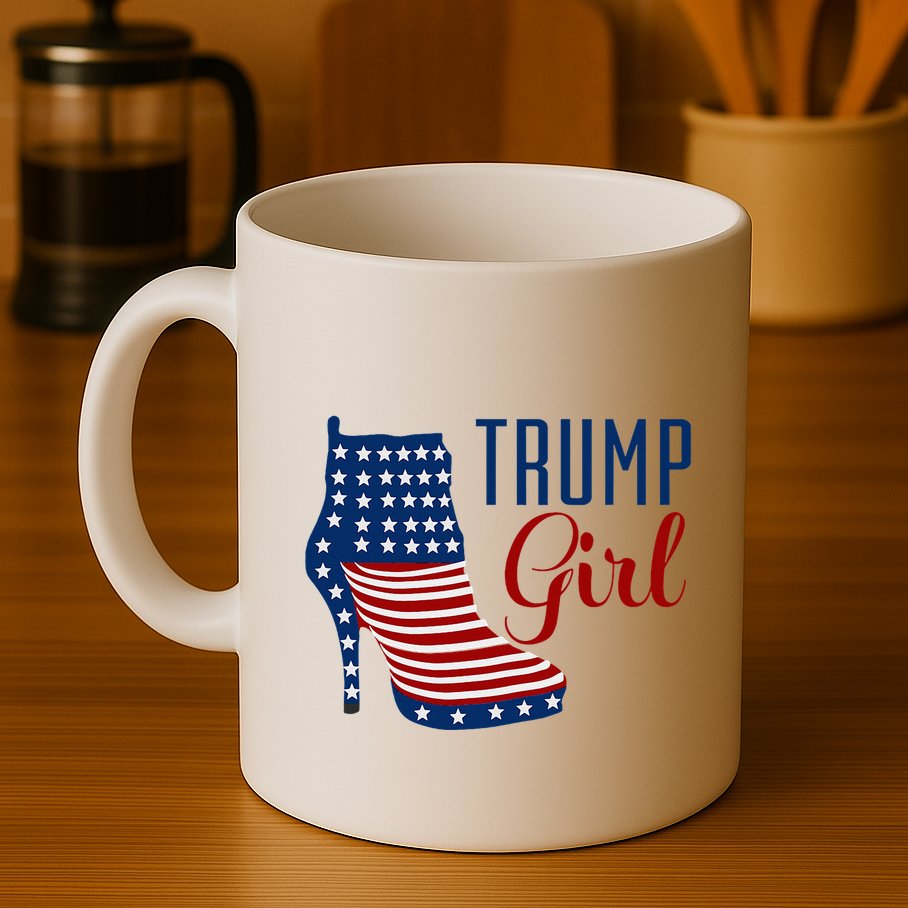 Trump Girl High Heel With Flag Mug