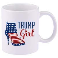 Trump Girl High Heel With Flag 11oz C Handle Ceramic Mug