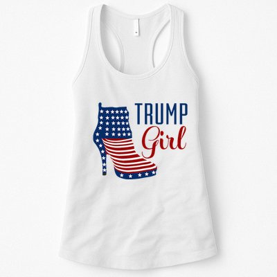 Trump Girl High Heel With Flag Womens Tank Top