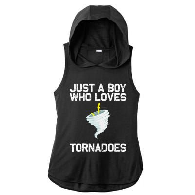 Tornado Gift Hurricane Weather Chaser Ladies PosiCharge Tri-Blend Wicking Draft Hoodie Tank