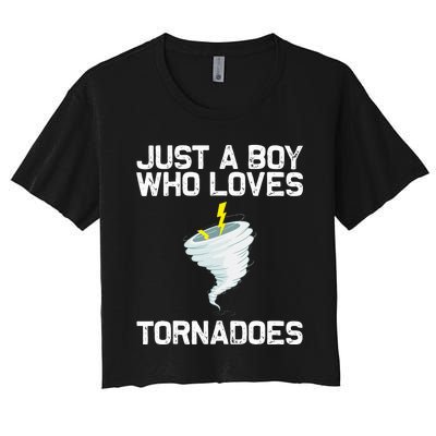 Tornado Gift Hurricane Weather Chaser Women's Crop Top Tee