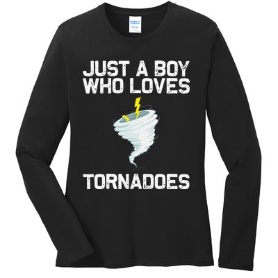 Tornado Gift Hurricane Weather Chaser Ladies Long Sleeve Shirt