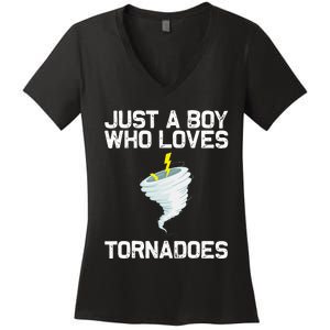 Tornado Gift Hurricane Weather Chaser Women's V-Neck T-Shirt