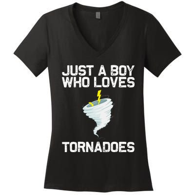 Tornado Gift Hurricane Weather Chaser Women's V-Neck T-Shirt