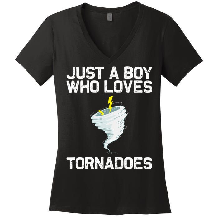 Tornado Gift Hurricane Weather Chaser Women's V-Neck T-Shirt