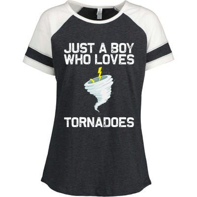 Tornado Gift Hurricane Weather Chaser Enza Ladies Jersey Colorblock Tee