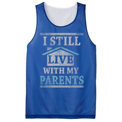 Trendy Graphic House I Still Live With My Parents Gift Mesh Reversible Basketball Jersey Tank