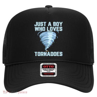 Tornado Gift Hurricane Weather Chaser High Crown Mesh Back Trucker Hat