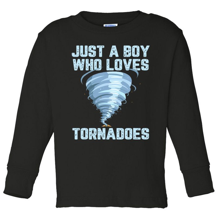 Tornado Gift Hurricane Weather Chaser Toddler Long Sleeve Shirt