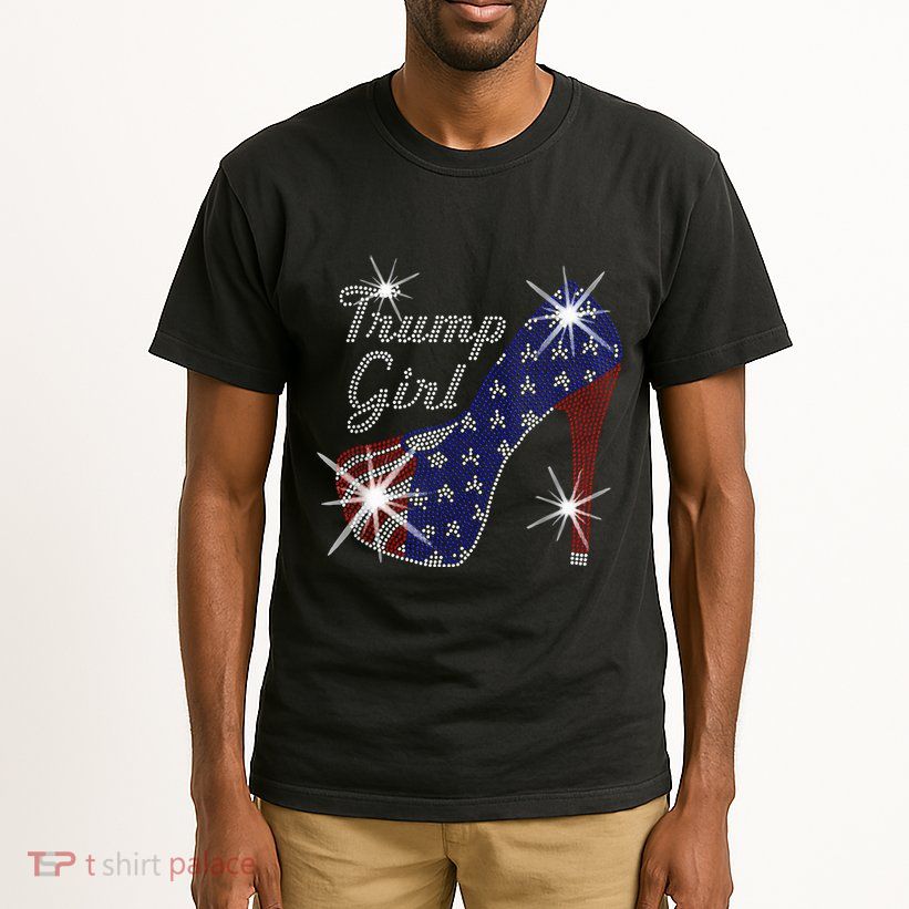 Trump Girl High Heel American Flag Vote Donald Trump 2024 Tall T-Shirt
