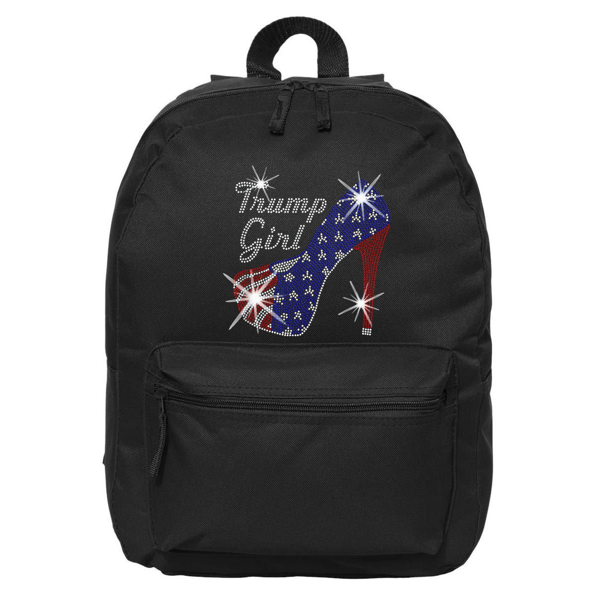 Trump Girl High Heel American Flag Vote Donald Trump 2024 16 in Basic Backpack
