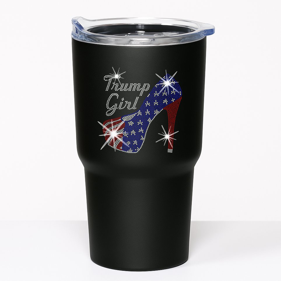 Trump Girl High Heel American Flag Vote Donald Trump 2024 Tumbler