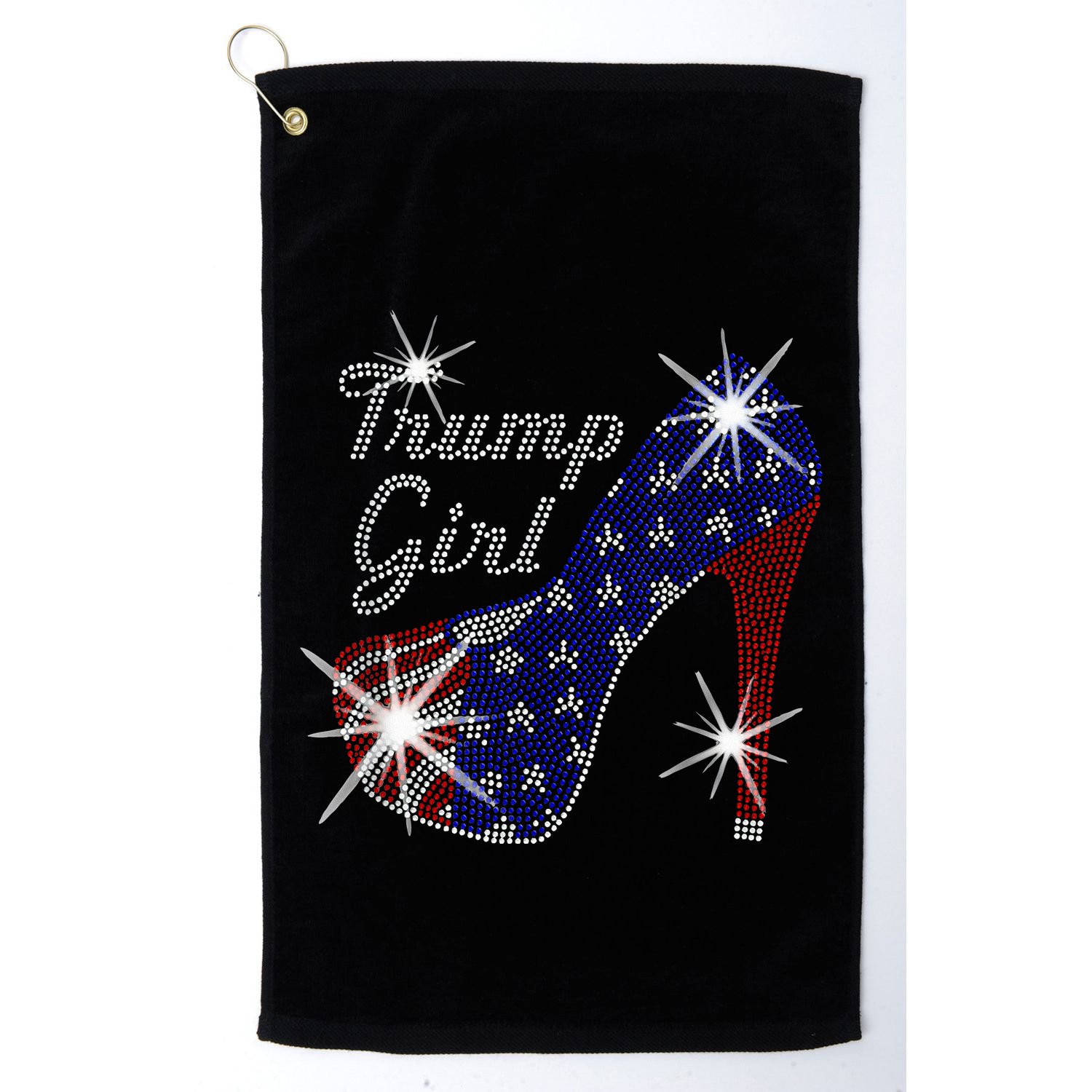 Trump Girl High Heel American Flag Vote Donald Trump 2024 Golf Towel