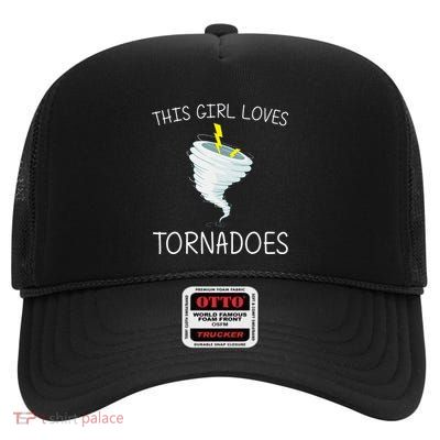 Tornado Gift Hurricane Weather Chaser High Crown Mesh Back Trucker Hat