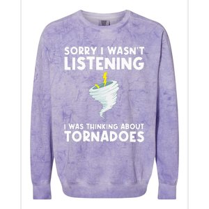 Tornado Gift Hurricane Weather Chaser Colorblast Crewneck Sweatshirt